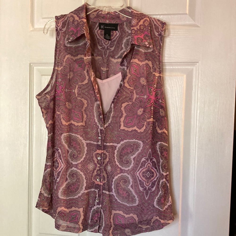 Inc Sleeveless Blouse with Camisole.